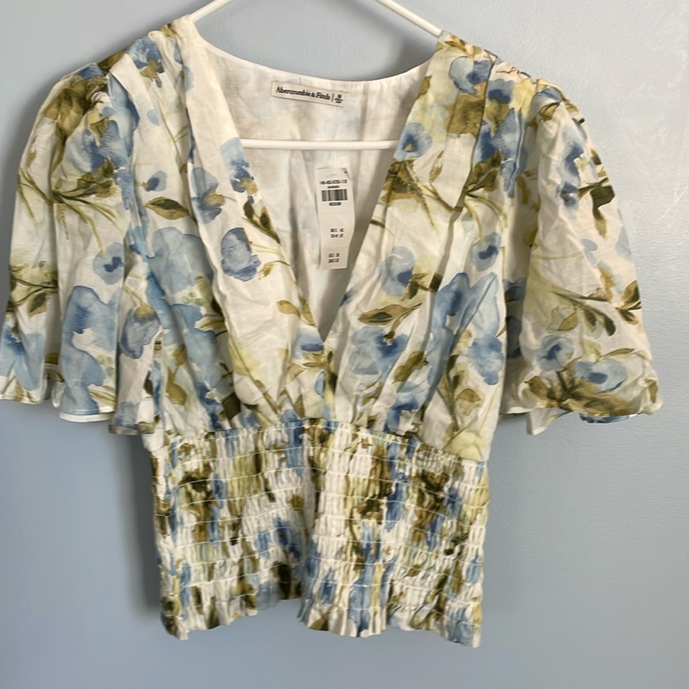 Abercrombie & Fitch floral watercolor top